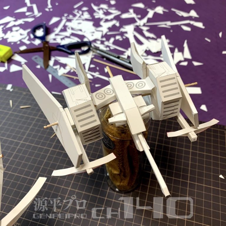 飛鉄塊斑鳩ペーパークラフトを作る話 ２号機