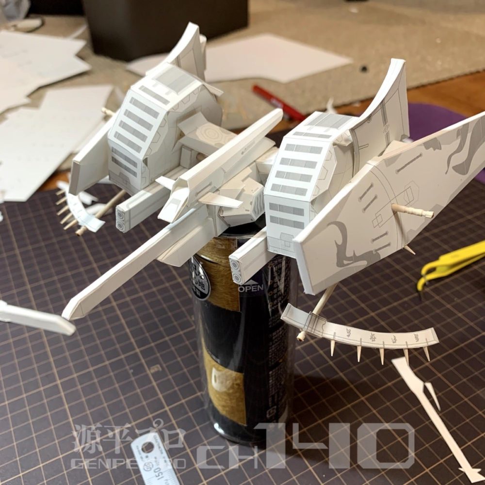 飛鉄塊斑鳩ペーパークラフトを作る話 ５号機